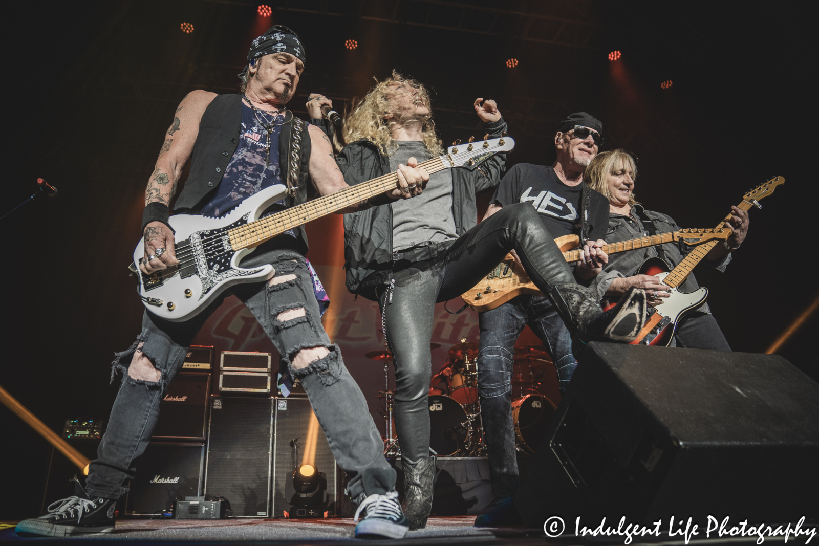 Great White performing live at Ameristar Casino's Star Pavilion in Kansas City, MO on October 19, 2024.