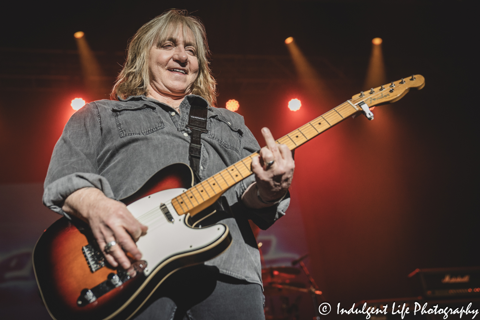 Great White guitarist Michael Lardie performing live at Ameristar Casino's Star Pavilion in Kansas City, MO on October 19, 2024.