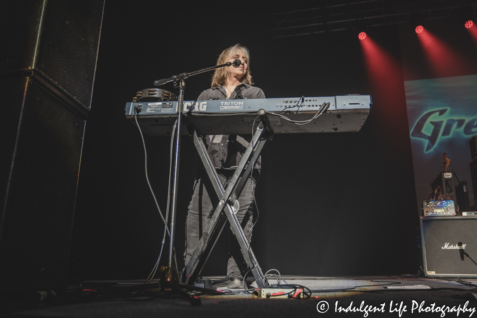 Keyboard player Michael Lardie of Great White performing live at Star Pavilion inside of Ameristar Casino in Kansas City, MO on October 19, 2024.