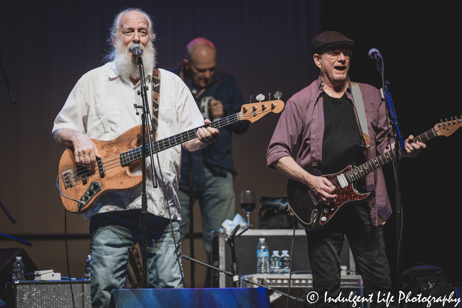 The Ozark Mountain Daredevils bassist Mike "Supe" Granda and guitar player Dave Painter live in concert at Ameristar Casino in Kansas City, MO on November 8, 2024.