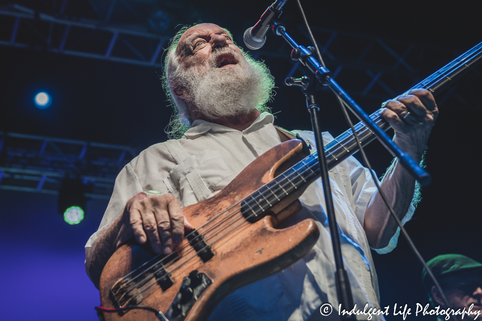 The Ozark Mountain Daredevils bass guitarist Mike "Supe" Granda live in concert at Ameristar Casino's Star Pavilion in Kansas City, MO on November 8, 2024.