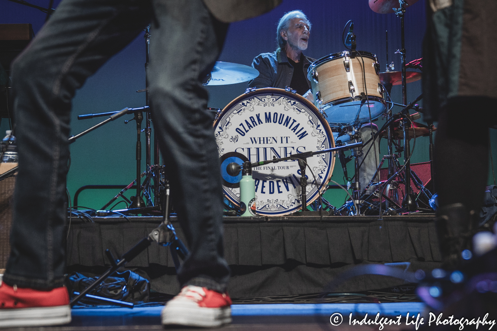 Drummer Ron Gremp of The Ozark Mountain Daredevils performing live at Ameristar Casino's Star Pavilion in Kansas City, MO on November 8, 2024.