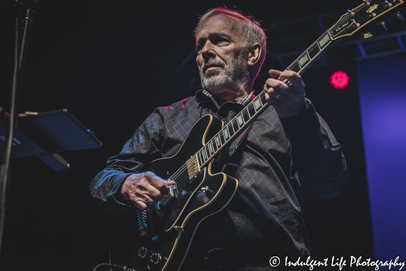 Rhythm guitarist and singer Nick Sibley of The Ozark Mountain Daredevils live in concert at Ameristar Casino in Kansas City, MO on November 8, 2024.