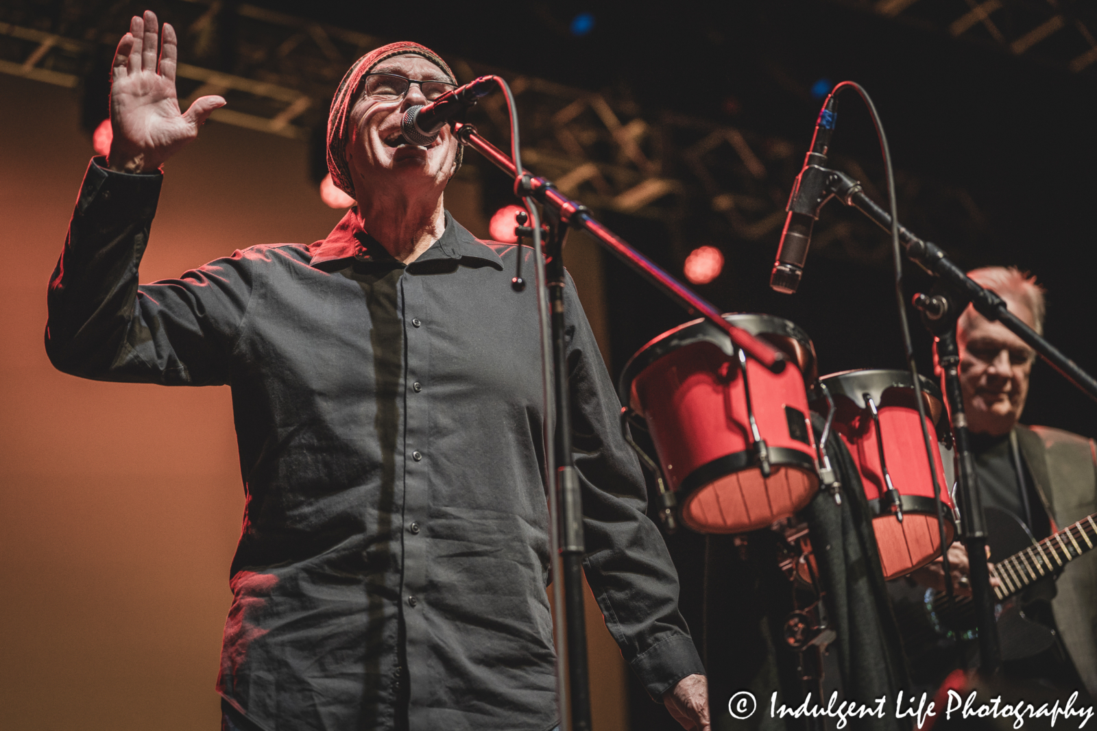 The Ozark Mountain Daredevils percussionist and singer Ruell Chappell performing live at Ameristar Casino in Kansas City, MO on November 8, 2024.