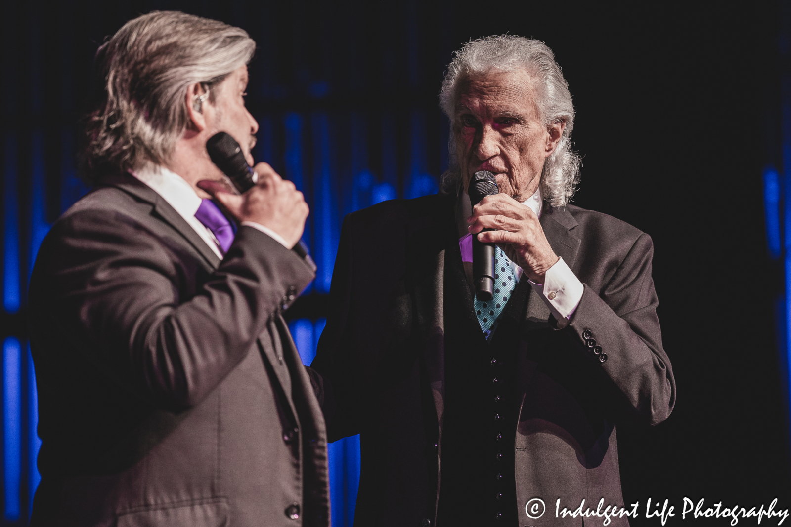 Bill Medley and Bucky Heard of The Righteous Brothers performing together at Kauffman Center for the Performing Arts in downtown Kansas City, MO on September 14, 2024.