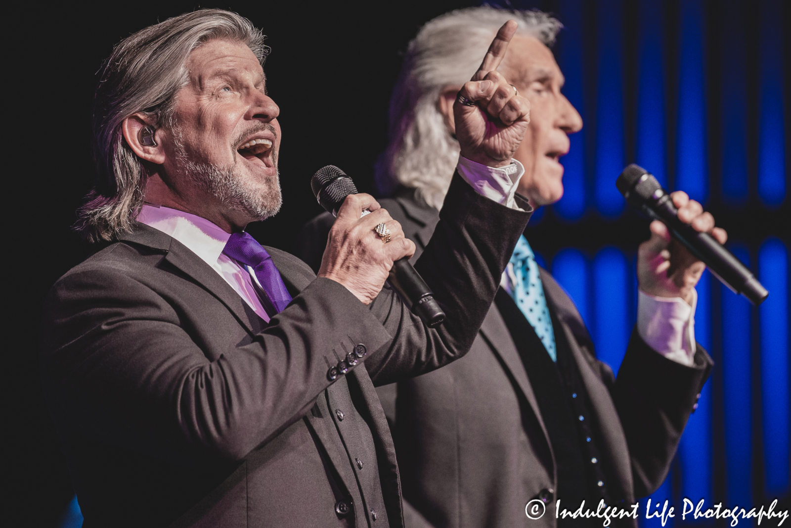 Bucky Heard and Bill Medley of The Righteous Brothers performing together at Kauffman Center for the Performing Arts in downtown Kansas City, MO on September 14, 2024.