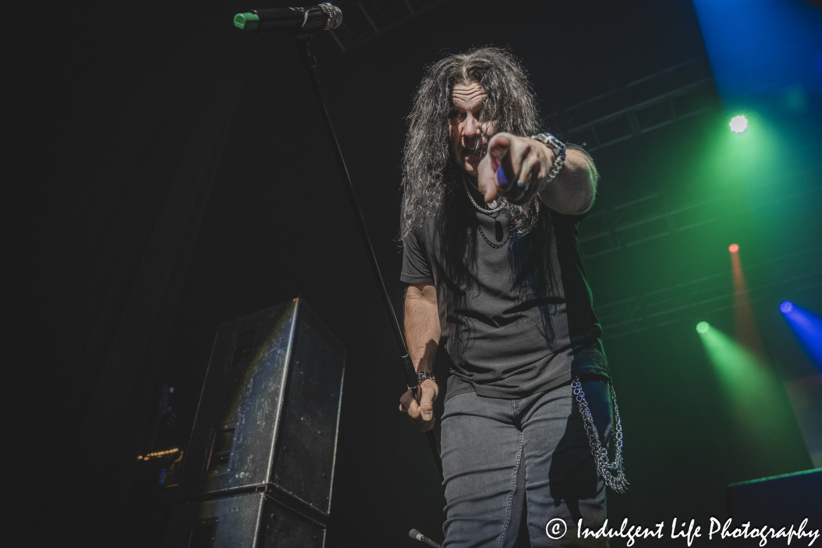 Lead singer Mark Slaughter live in concert at Ameristar Casino's Star Pavilion in Kansas City, MO on October 19, 2024.