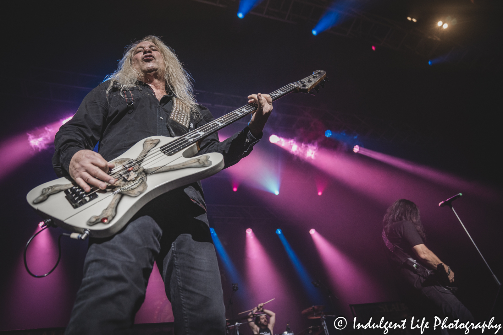 Guitarist Dana Strum of Slaughter live in concert at Star Pavilion inside of Ameristar Casino in Kansas City, MO on October 19, 2024.