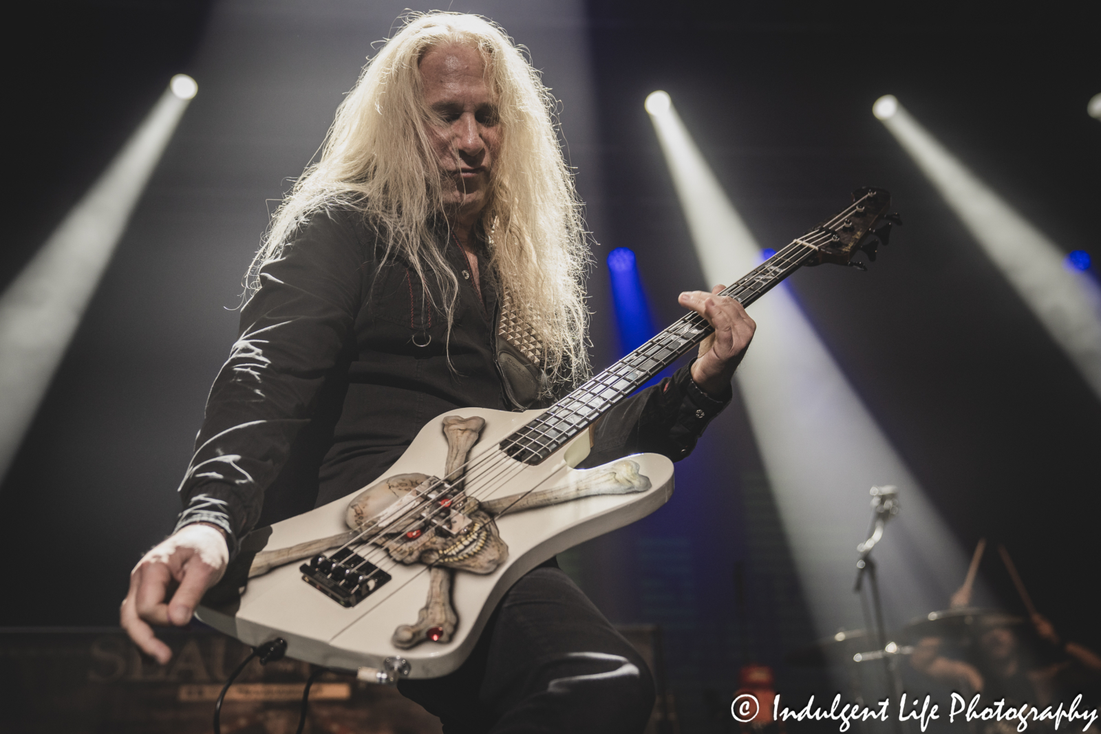 Slaughter guitarist Dana Strum performing live at Star Pavilion inside of Ameristar Casino in Kansas City, MO on October 19, 2024.