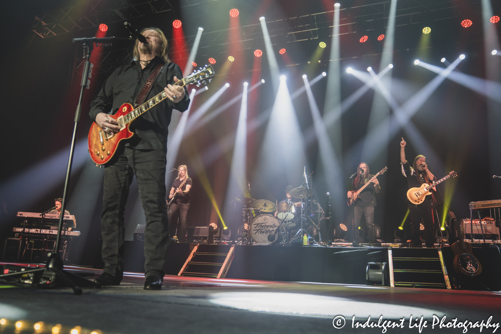 Travis Tritt and his band performing live at Ameristar Casino's Star Pavilion in Kansas City, MO on October 26, 2024.